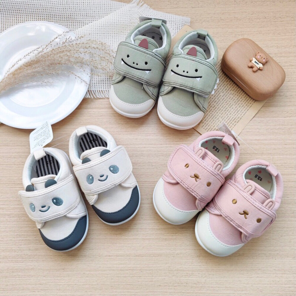 寶寶學步鞋嬰兒鞋🔥出口日本🔥男童女童帆布軟底熊貓兔兔恐龍