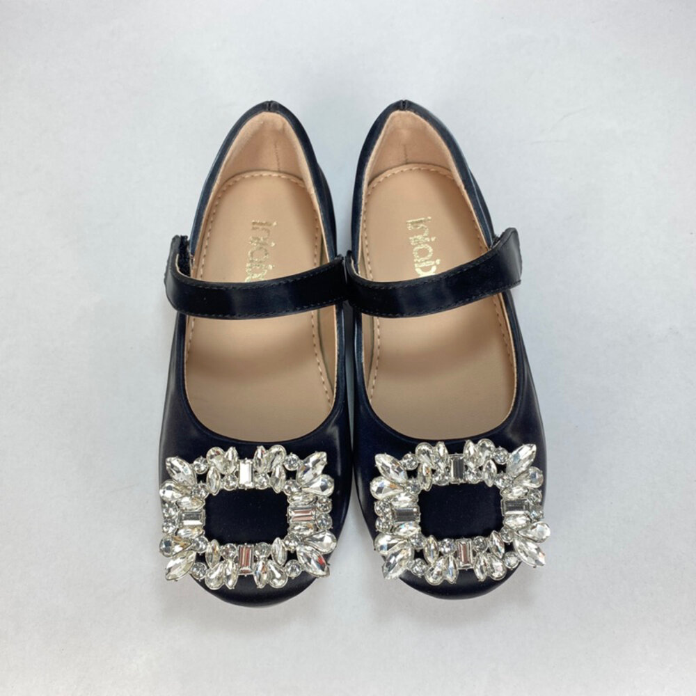 女童水鑽方釦娃娃鞋 公主鞋 🔥獨家訂製款🔥 平底鞋 休閒鞋 兒童-圖片-2