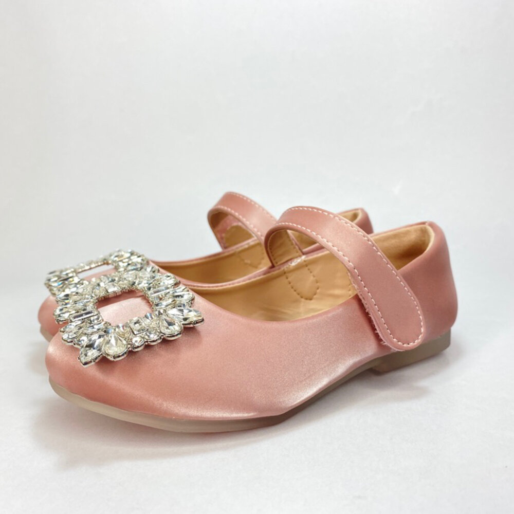 女童水鑽方釦娃娃鞋 公主鞋 🔥獨家訂製款🔥 平底鞋 休閒鞋 兒童-圖片-4