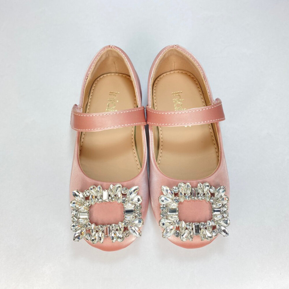 女童水鑽方釦娃娃鞋 公主鞋 🔥獨家訂製款🔥 平底鞋 休閒鞋 兒童-圖片-5