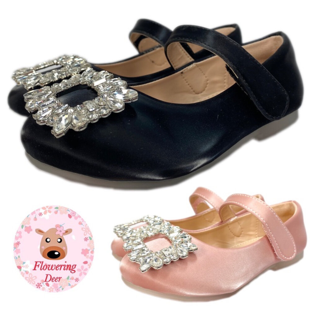 女童水鑽方釦娃娃鞋公主鞋🔥獨家訂製款🔥平底鞋休閒鞋兒童
