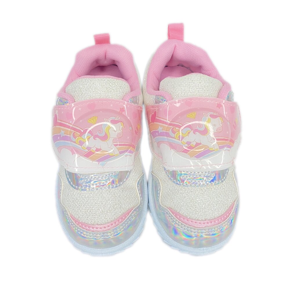 女童閃亮電燈鞋 運動鞋 獨角獸 台灣製 銀色 最新款 16-21號-圖片-2