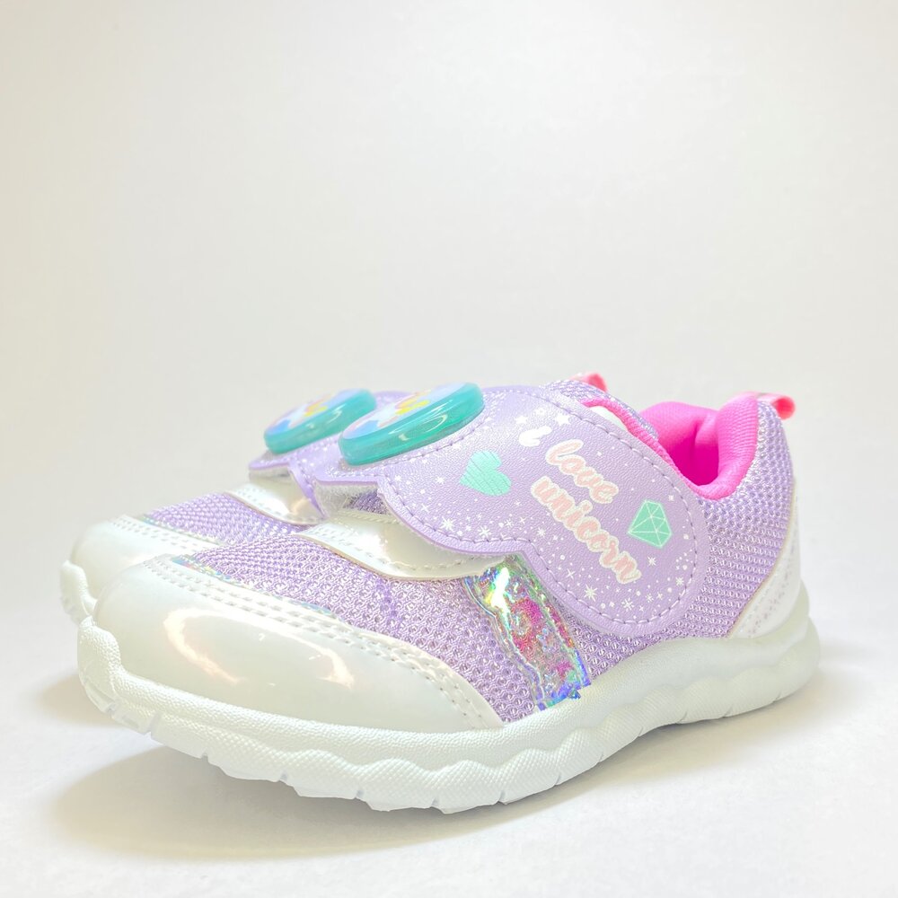 女童閃亮電燈鞋 運動鞋 獨角獸 台灣製 銀色 2024最新款 16-21號-圖片-5
