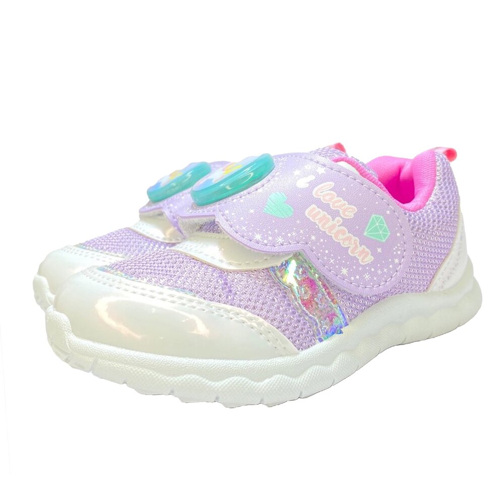 女童閃亮電燈鞋 運動鞋 獨角獸 台灣製 銀色 最新款 16-21號-圖片-7