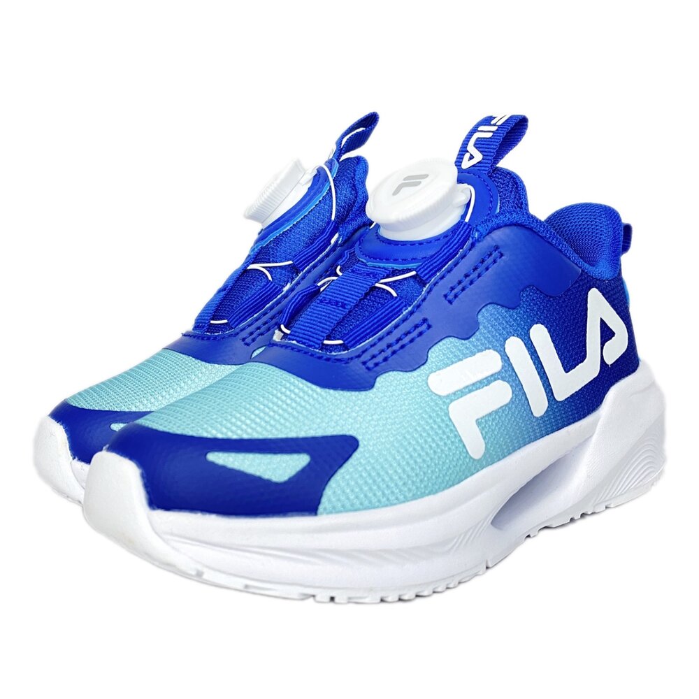Fila 兒童旋鈕運動鞋 童鞋 機能鞋 16-24號 白色 中童 球鞋 康特杯 男童女童-圖片-1