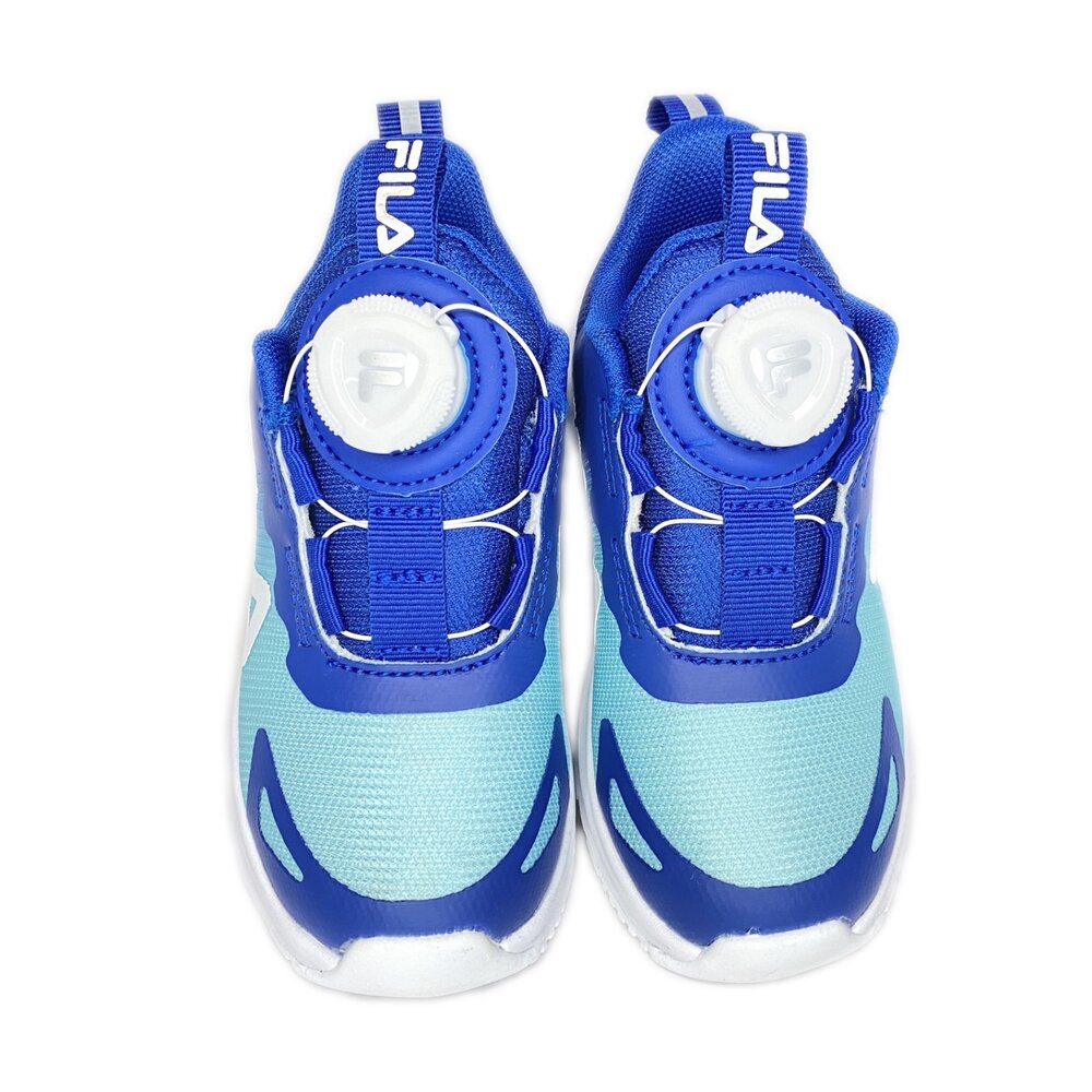 Fila 兒童旋鈕運動鞋 童鞋 機能鞋 16-24號 白色 中童 球鞋 康特杯 男童女童-圖片-2