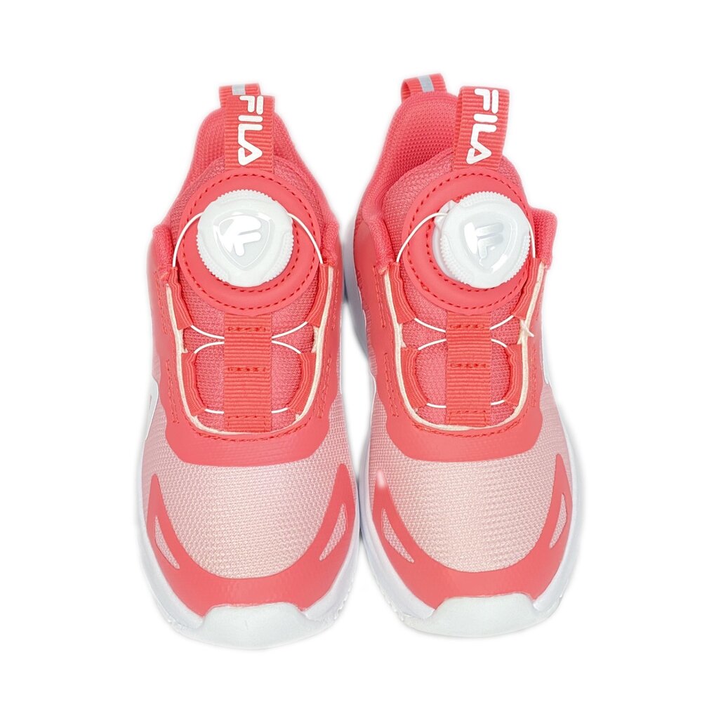 Fila 兒童旋鈕運動鞋 童鞋 機能鞋 16-24號 白色 中童 球鞋 康特杯 男童女童-圖片-4