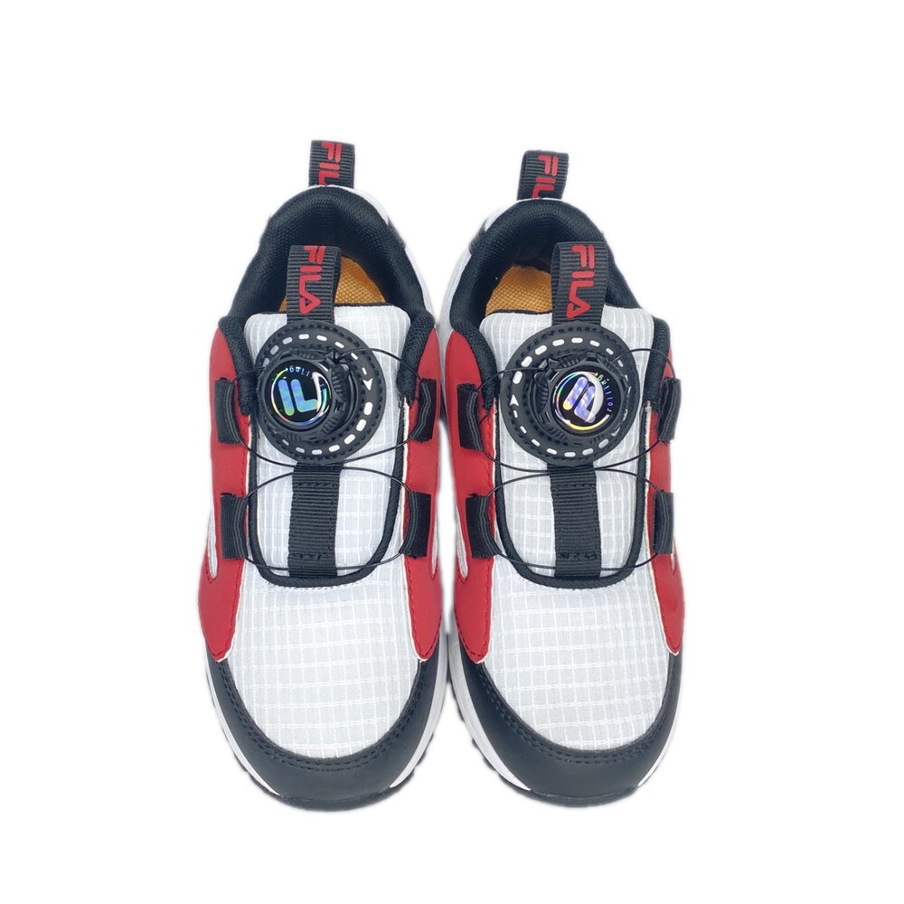 Fila 兒童旋鈕運動鞋 童鞋 機能鞋 16-24號 白色 中童 球鞋 康特杯 男童女童-圖片-6