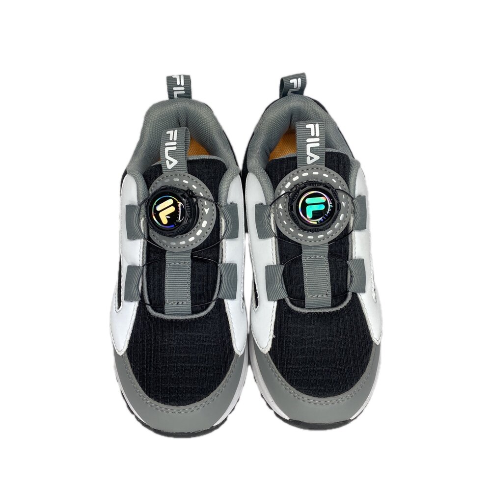 Fila 兒童旋鈕運動鞋 童鞋 機能鞋 16-24號 白色 中童 球鞋 康特杯 男童女童-圖片-6