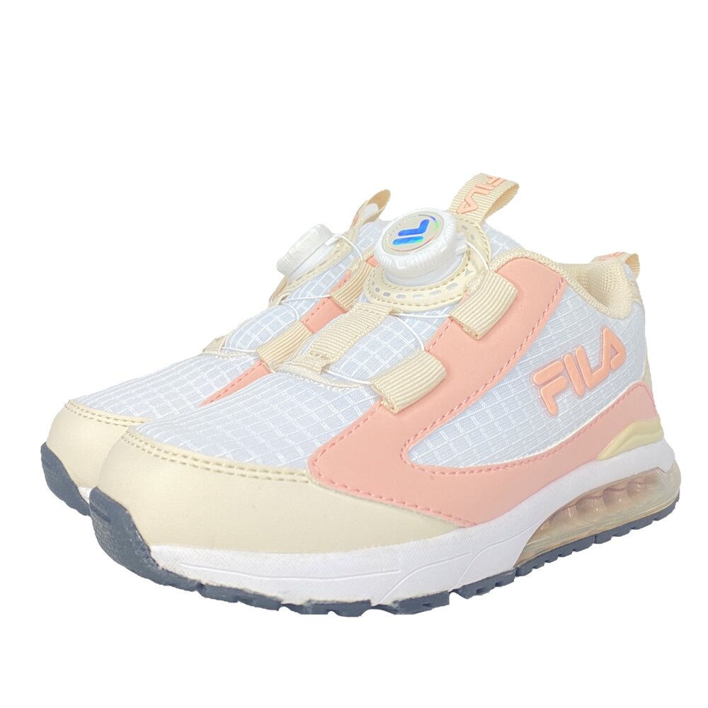 Fila 兒童旋鈕運動鞋 童鞋 機能鞋 16-24號 白色 中童 球鞋 康特杯 男童女童-圖片-7