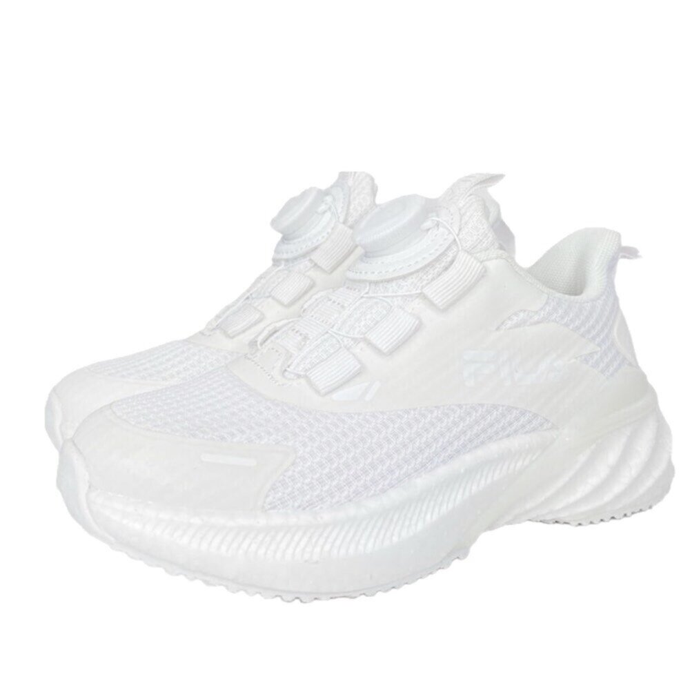 Fila 兒童旋鈕運動鞋 童鞋 機能鞋 16-24號 白色 中童 球鞋 康特杯 男童女童-圖片-8