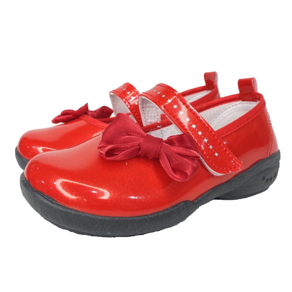 白雪公主 女童娃娃鞋 公主鞋 皮鞋 白色 紅色 藍色 皮鞋 花童鞋 台灣製造-圖片-1