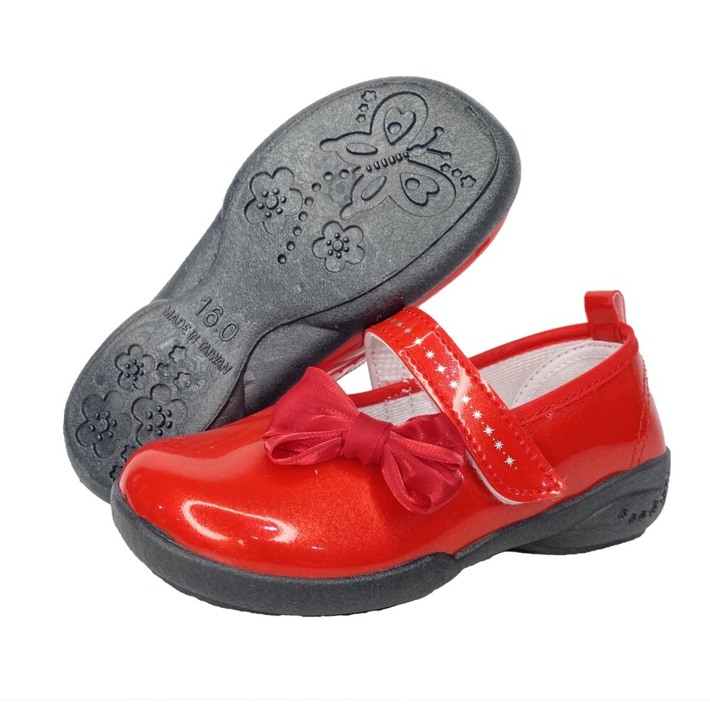 白雪公主 女童娃娃鞋 公主鞋 皮鞋 白色 紅色 藍色 皮鞋 花童鞋 台灣製造-圖片-3