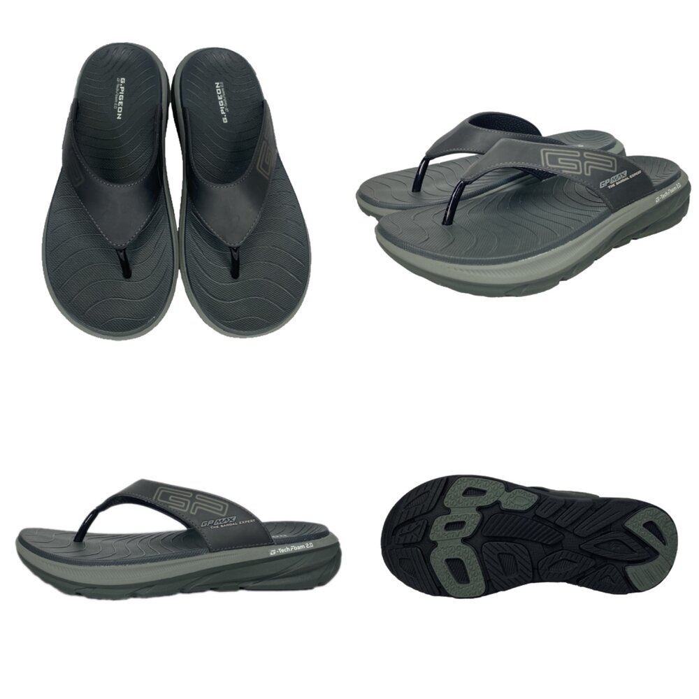 🔥寬厚腳專用🔥 GP 男人拖鞋 九折 夾腳拖 厚底 足弓 人字拖 休閒運動拖鞋 男用 G9388M G5653M-圖片-4