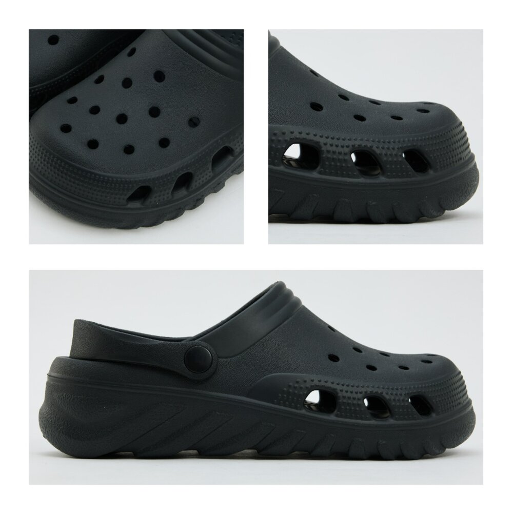 台灣製 男女用洞洞鞋 玩水 防水 前包拖鞋 雨鞋 36-43號 柏睿-圖片-11