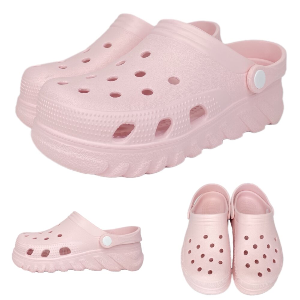 台灣製 男女用洞洞鞋 玩水 防水 前包拖鞋 雨鞋 36-43號 柏睿-圖片-3