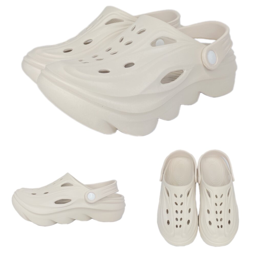 台灣製 男女用洞洞鞋 玩水 防水 前包拖鞋 雨鞋 36-43號 柏睿-圖片-6