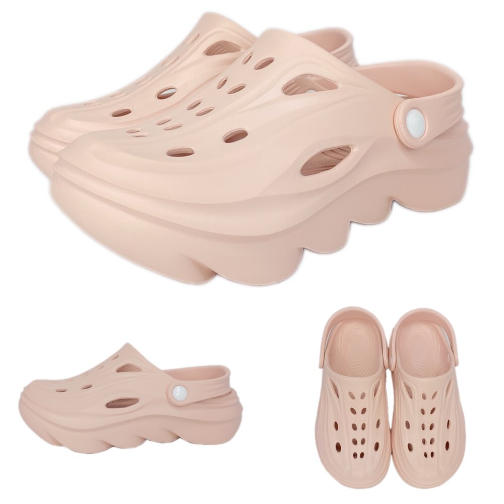 台灣製 男女用洞洞鞋 玩水 防水 前包拖鞋 雨鞋 36-43號 柏睿-圖片-7