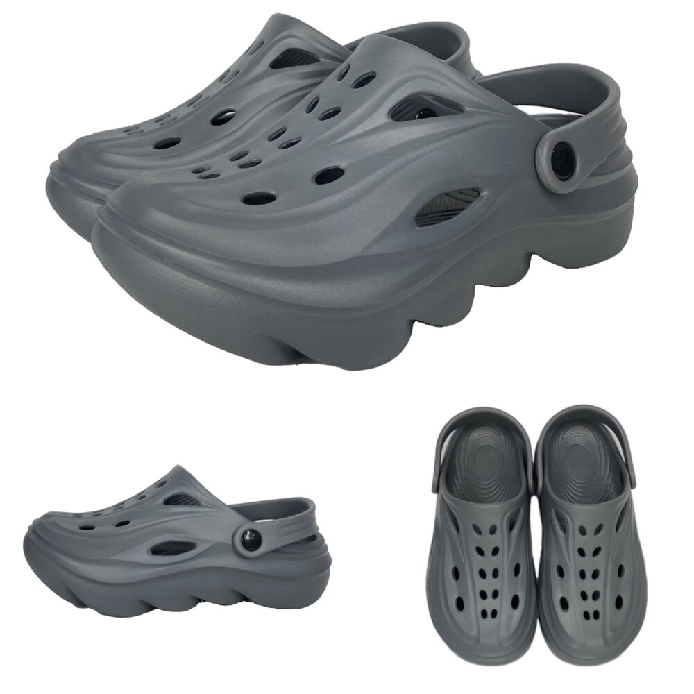 台灣製 男女用洞洞鞋 玩水 防水 前包拖鞋 雨鞋 36-43號 柏睿-圖片-8