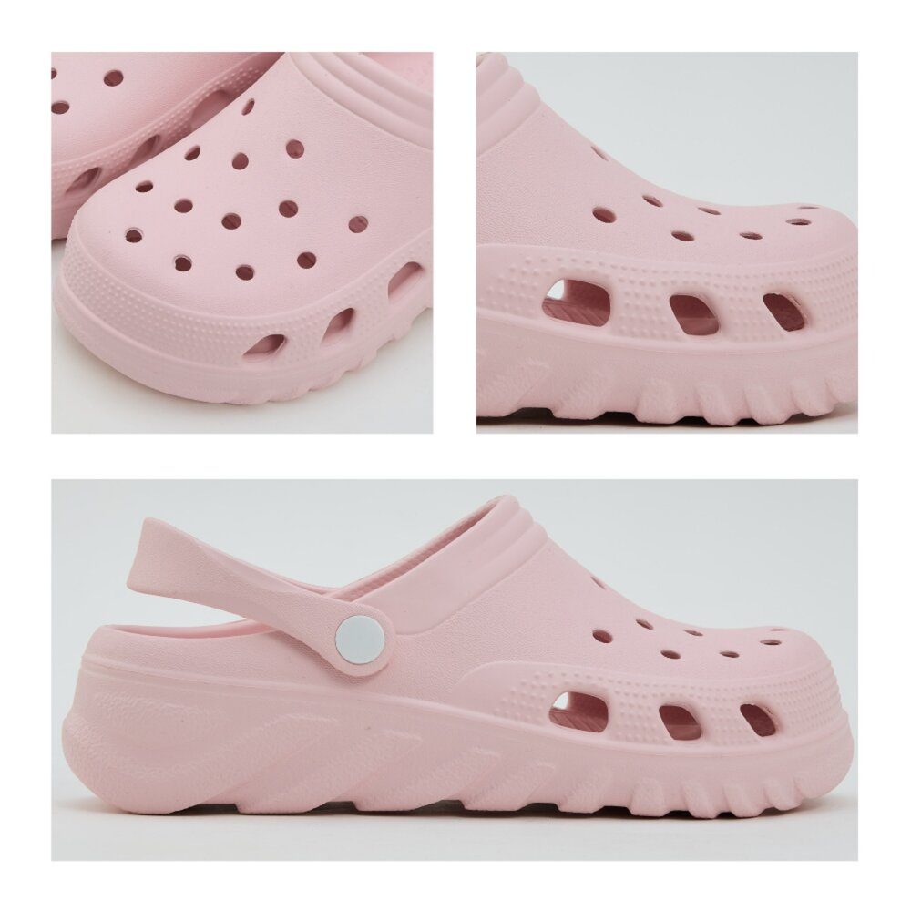 台灣製 男女用洞洞鞋 玩水 防水 前包拖鞋 雨鞋 36-43號 柏睿-圖片-10