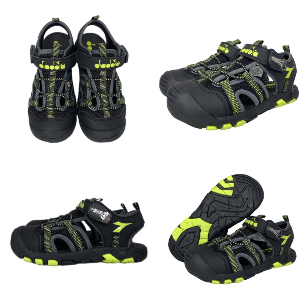 Diadora 運動護趾涼鞋 兒童 男童女童 編織涼鞋 溯溪 玩水 包頭 前包 19-24號 溯溪 海灘 洞洞鞋-圖片-2