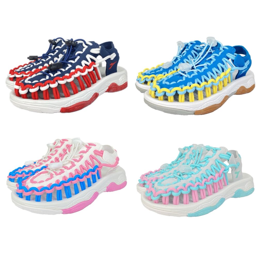 Diadora 兒童護趾涼鞋 編織 男童女童 洞洞鞋 溯溪 玩水 封面照片