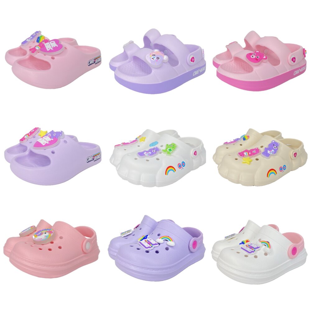 250506124427-彩虹熊 女人女童拖鞋 兒童 涼鞋 16-24號 園丁鞋 洞洞鞋 CareBears
