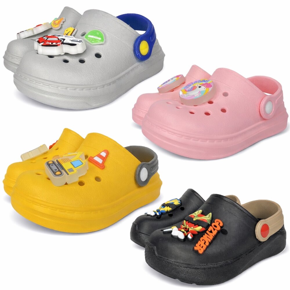 交通世界 Tomica 兒童洞洞鞋 拖鞋 獨角獸 男童女童 布希鞋 護趾 涼鞋 15-20號 封面照片