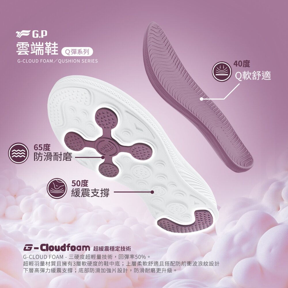 GP 厚底拖鞋 女用足弓休閒拖鞋 防水防滑 雲端鞋 G5677W G6177W-圖片-9