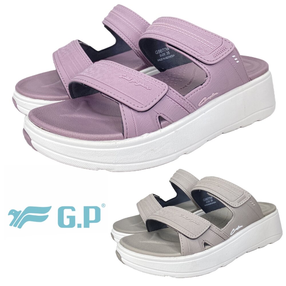 250515073406-GP 厚底拖鞋 女用足弓休閒拖鞋 可碰水防滑 G5677W