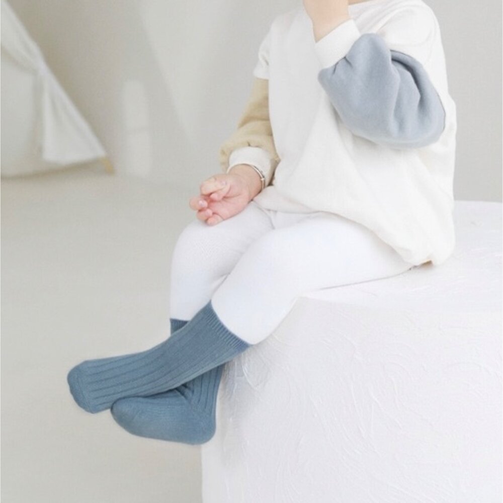 兒童襪子 純棉 男童女童 1-12歲 純色 中筒襪 糖果 多巴胺色 百搭素色 寶寶襪-圖片-1