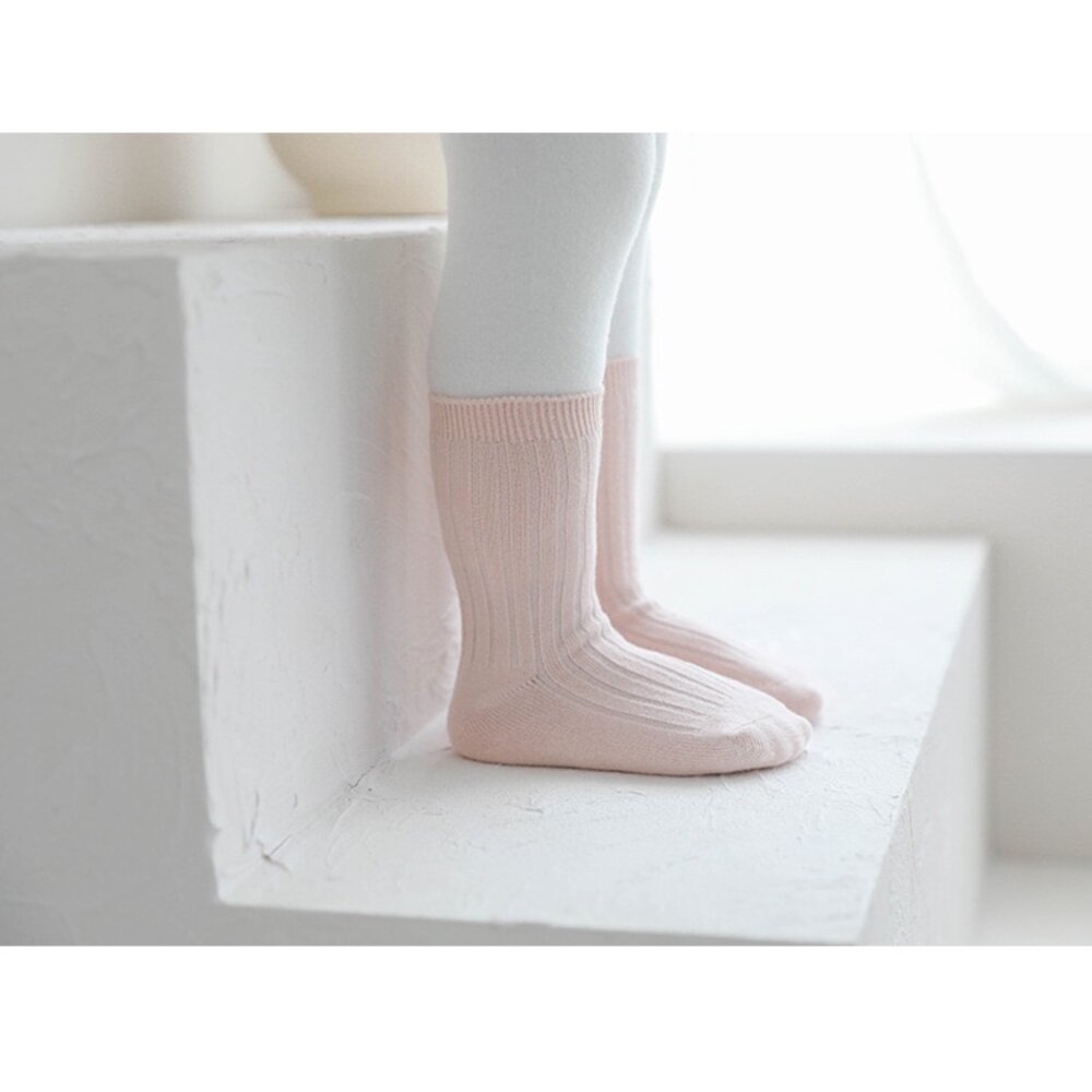 兒童襪子 純棉 男童女童 1-12歲 純色 中筒襪 糖果 多巴胺色 百搭素色 寶寶襪-圖片-3