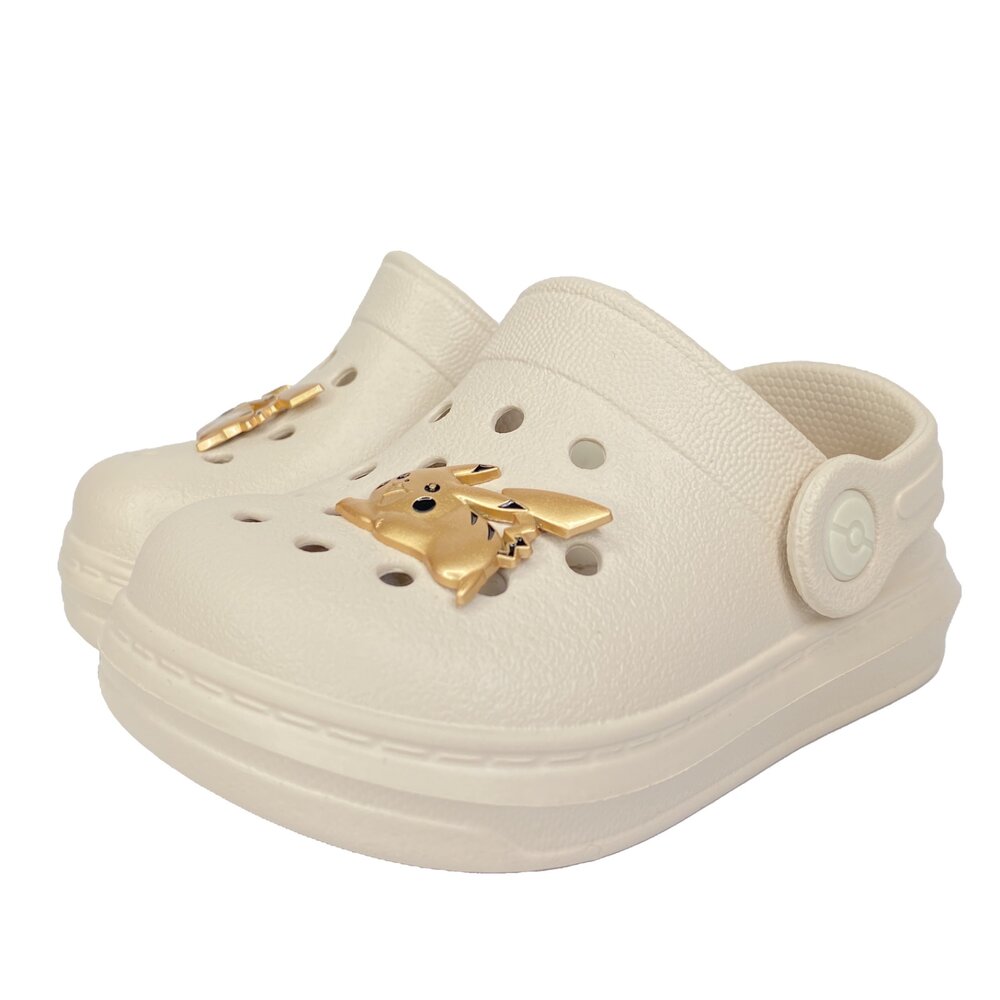 寶可夢 男童女童拖鞋 兒童 玩水 護趾 洞洞鞋 童鞋 皮卡丘 台灣製 13-21號 噴火龍-圖片-3