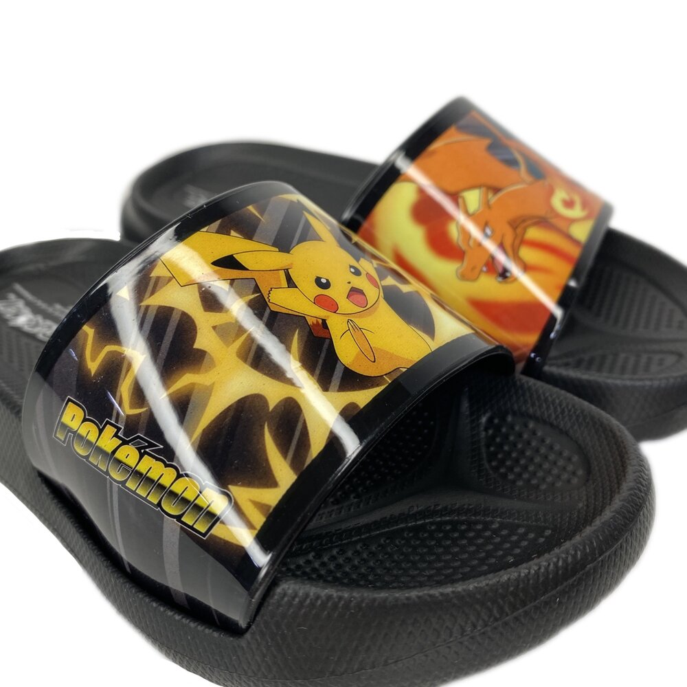 寶可夢 男童女童拖鞋 兒童 玩水 護趾 洞洞鞋 童鞋 皮卡丘 台灣製 13-21號 噴火龍-圖片-6