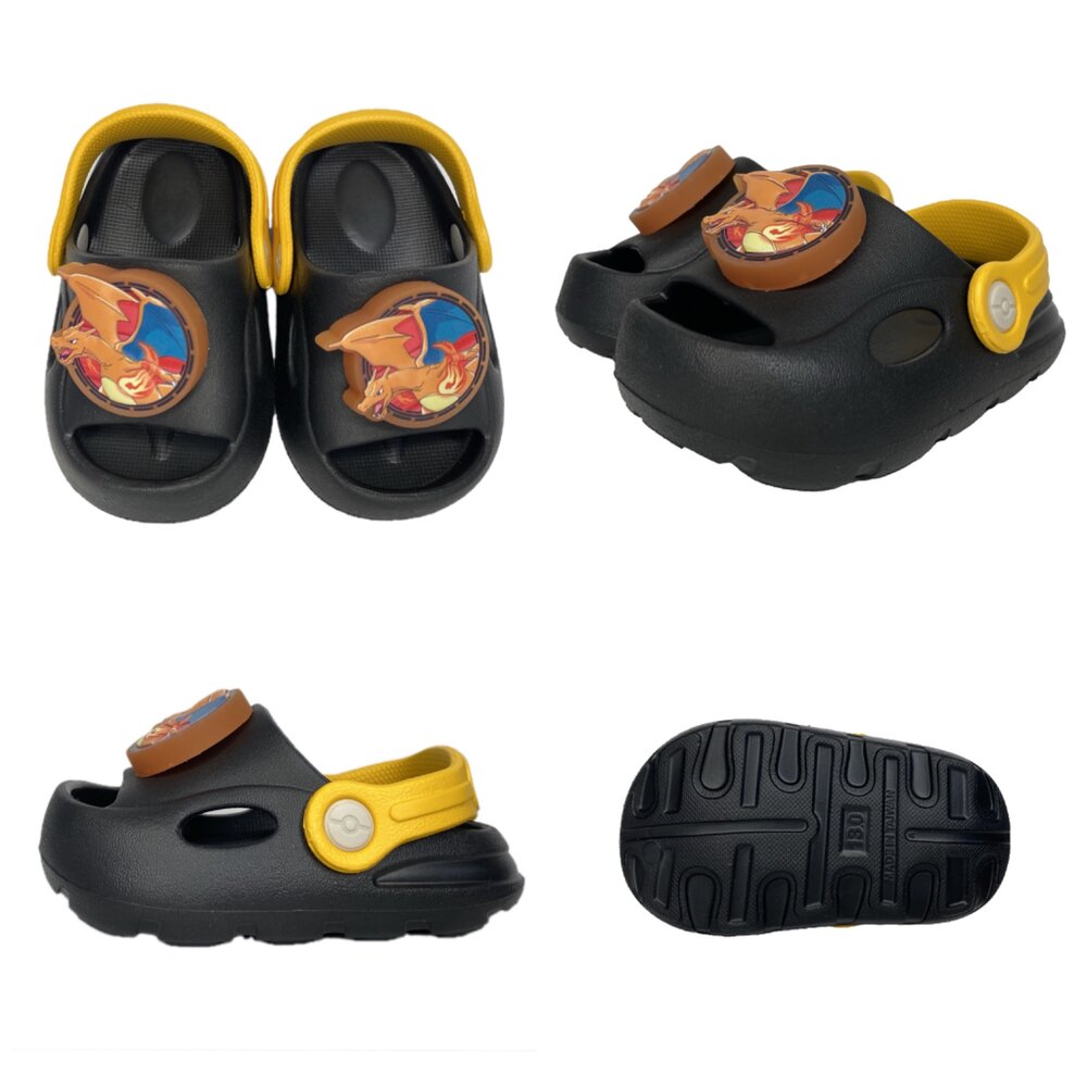 寶可夢 男童拖鞋 皮卡丘 兒童 玩水 護趾 洞洞鞋 童鞋 台灣製 13-21號 噴火龍-圖片-7