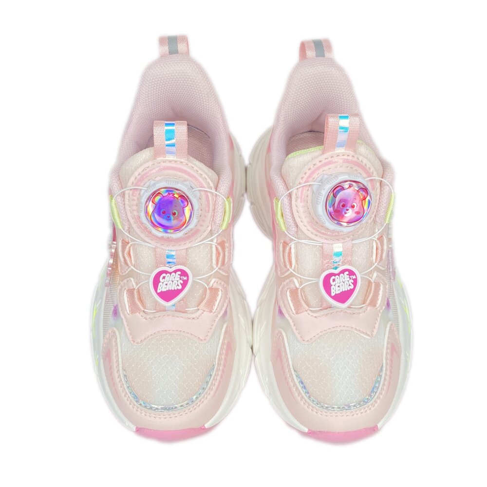 彩虹熊 女童運動鞋 電燈鞋 旋鈕鞋 carebears 兒童童鞋 球鞋 休閒鞋-圖片-2