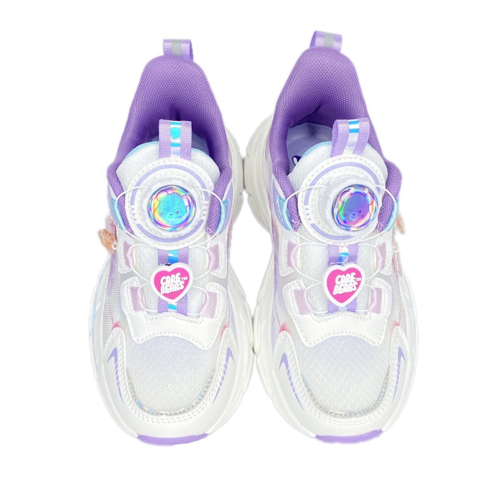 彩虹熊 女童運動鞋 電燈鞋 旋鈕鞋 carebears 兒童童鞋 球鞋 休閒鞋-圖片-4