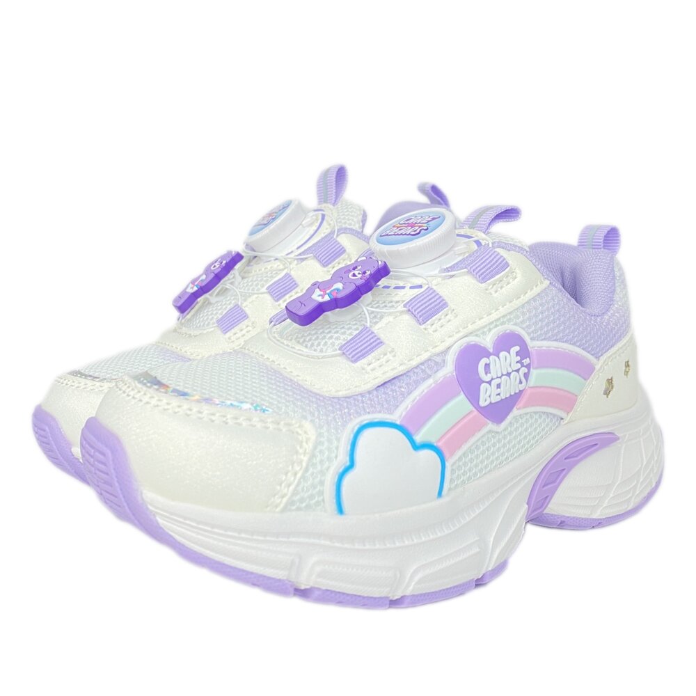 彩虹熊 女童運動鞋 電燈鞋 旋鈕鞋 carebears 兒童童鞋 球鞋 休閒鞋-圖片-7