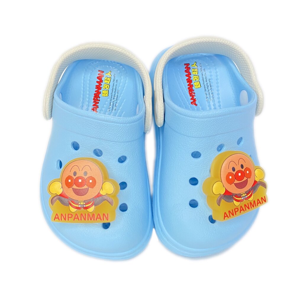 麵包超人 兒童電燈拖鞋 男童女童 洞洞鞋 童鞋 台灣製 布希鞋 玩水 輕量 防滑-圖片-2