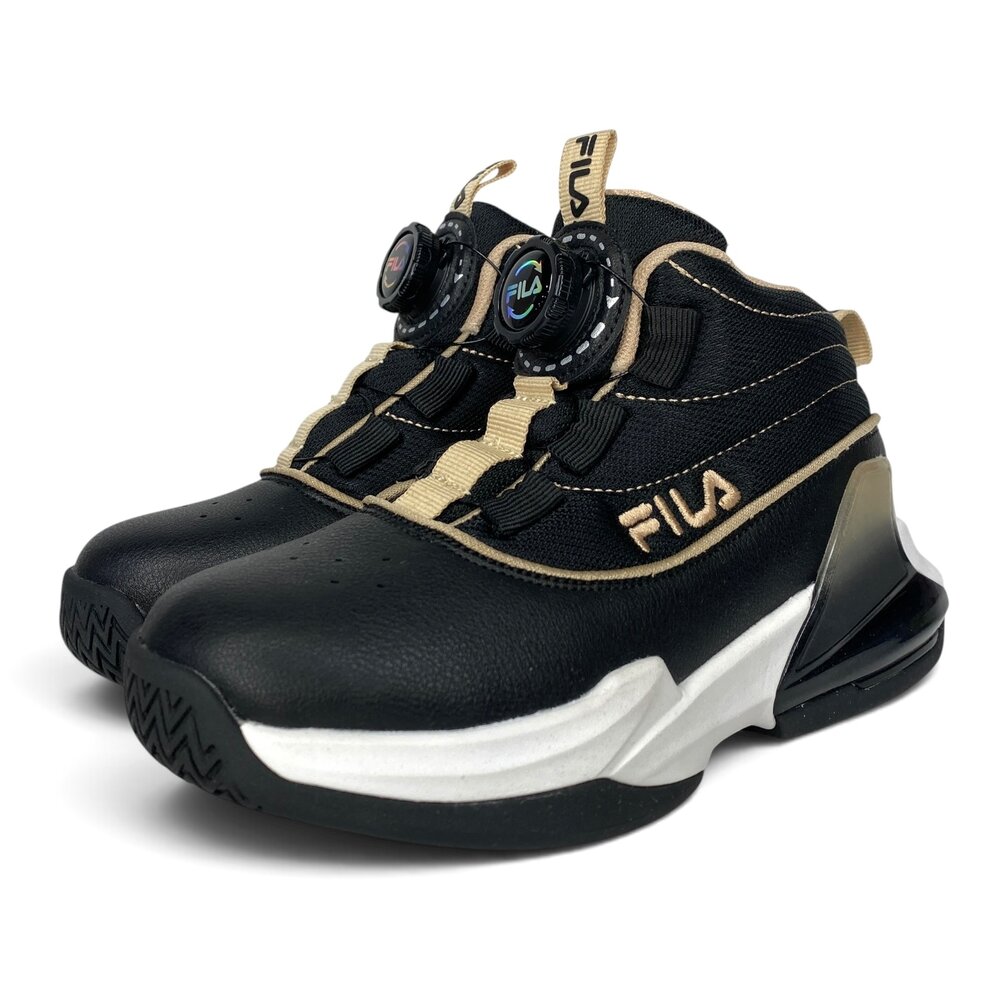 FILA Diadora 男童籃球鞋 旋鈕運動鞋 防水機能鞋 足弓支撐 後跟穩定 大童童鞋 矯正鞋 19-25號 B80-圖片-1