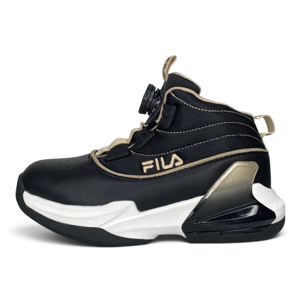 FILA Diadora 男童籃球鞋 旋鈕運動鞋 防水機能鞋 足弓支撐 後跟穩定 大童童鞋 矯正鞋 19-25號 B80-圖片-2