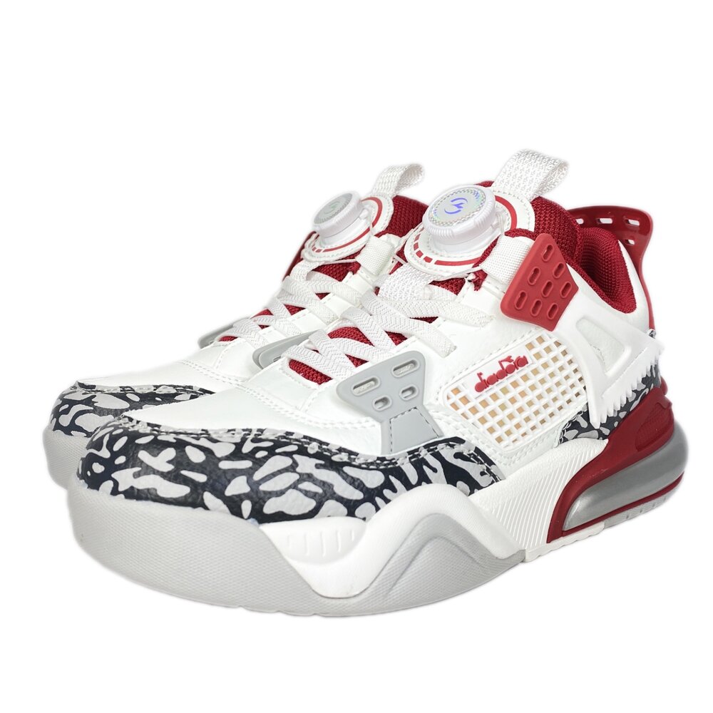 Diadora 男童籃球鞋 旋鈕 運動鞋 防水 大童 矯正鞋 機能鞋-圖片-4