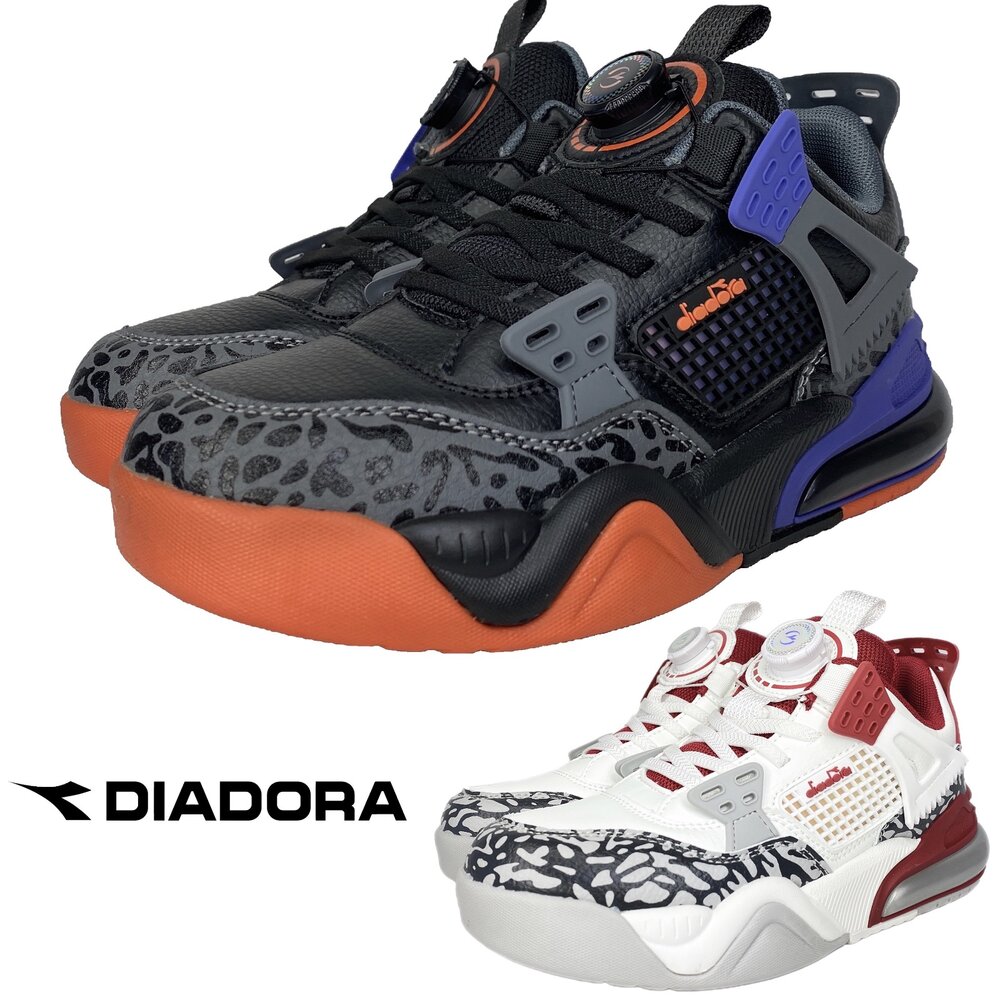 251103183338-Diadora 男童籃球鞋 旋鈕 運動鞋 防水 大童 矯正鞋 機能鞋