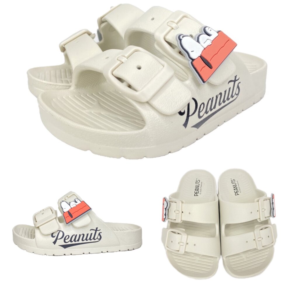 台灣製 兒童拖鞋 迪士尼 史奴比 男童女童 15-22號 玩水防滑-圖片-2