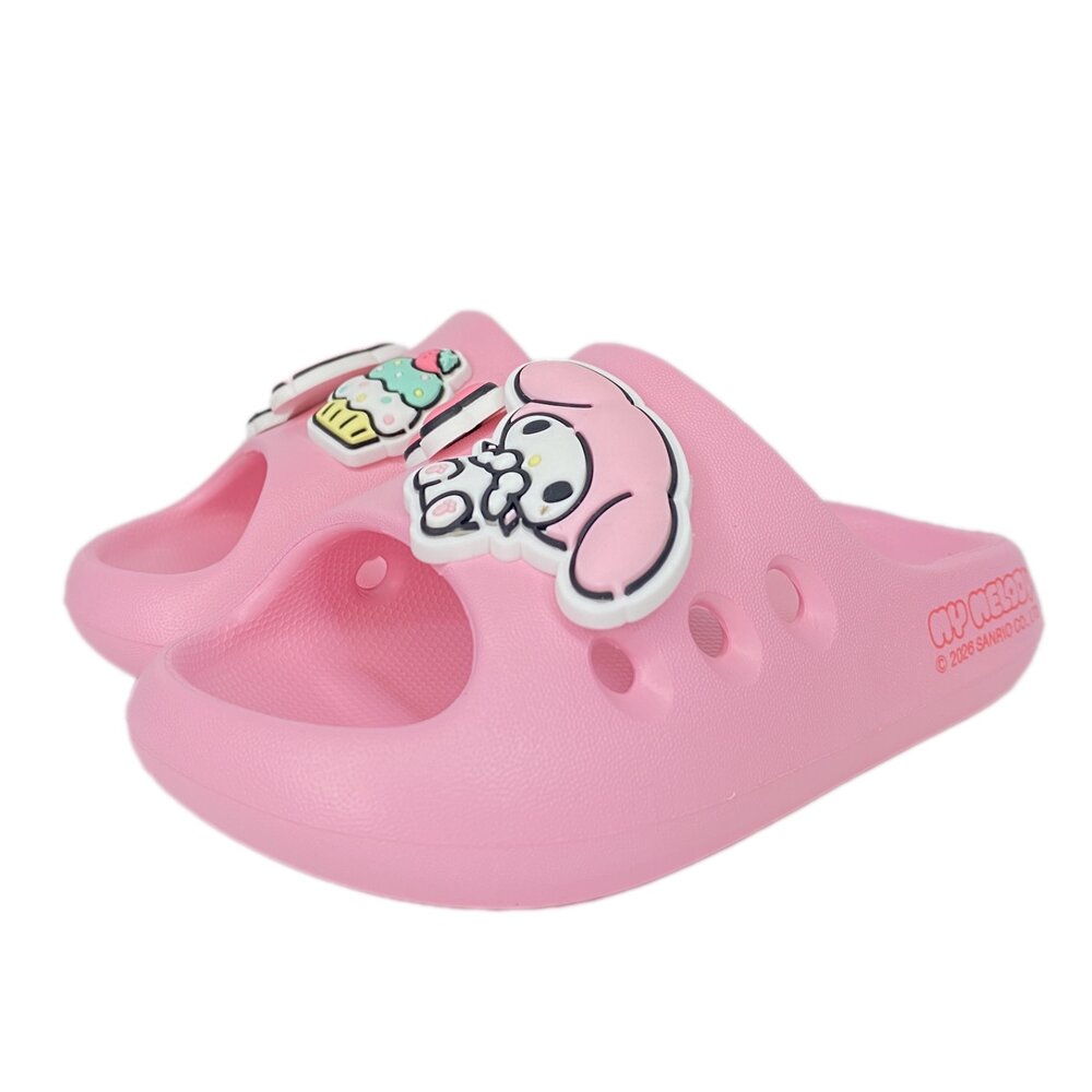 酷洛米 女童拖鞋 大耳狗 美樂蒂 童鞋 玩水防滑 雙帶-圖片-8