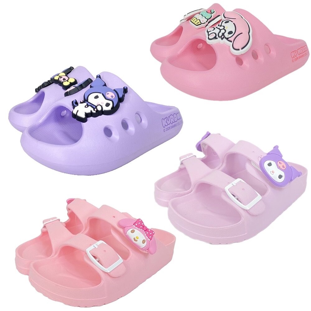 251107124027-酷洛米 女童拖鞋 大耳狗 美樂蒂 童鞋 玩水防滑 雙帶