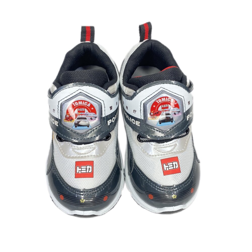 Tomica 男童運動鞋 旋鈕鞋 童鞋 電燈鞋 交通 車車 警車-圖片-2