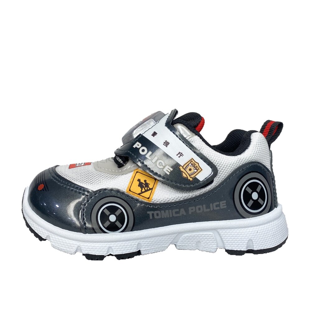 Tomica 男童運動鞋 旋鈕鞋 童鞋 電燈鞋 交通 車車 警車-圖片-3