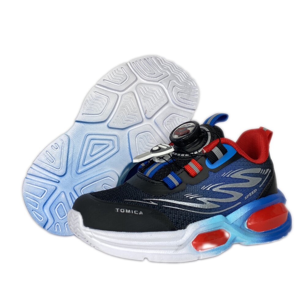 Tomica 男童運動鞋 旋鈕鞋 童鞋 電燈鞋 交通 車車 警車-圖片-8