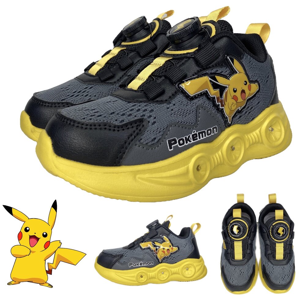 251121073855-寶可夢 男童電燈運動鞋 旋鈕鞋 皮卡丘 正品授權 兒童童鞋